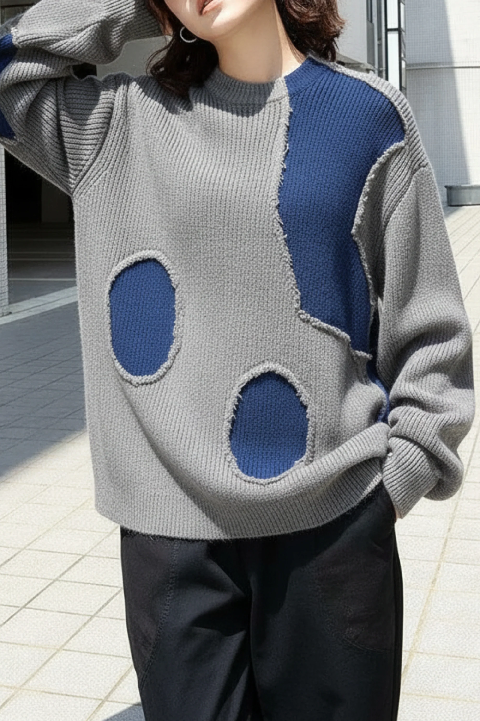 Shadow Sea Patch Sweater