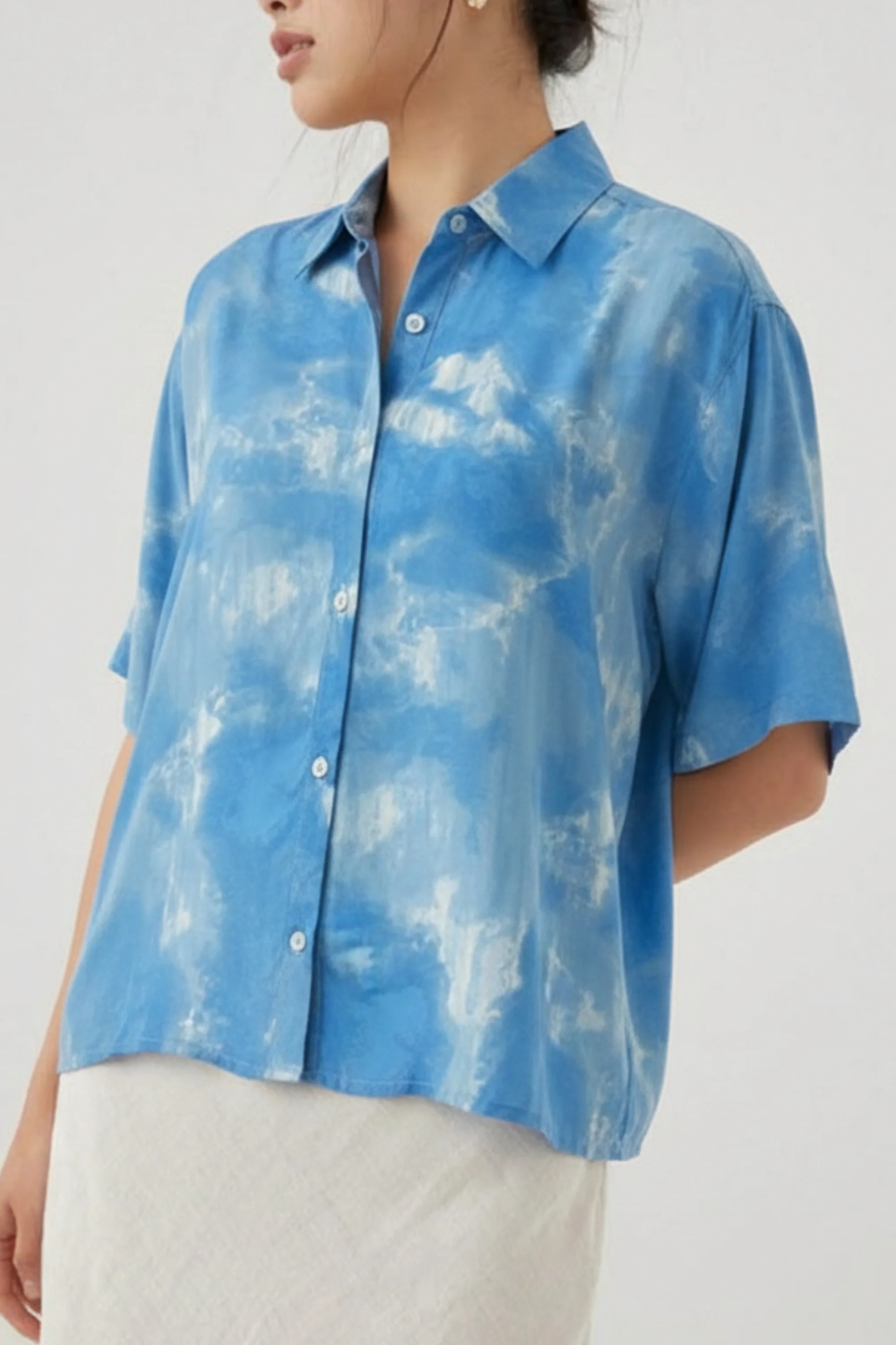 Cloudy Blue Printed Shirt