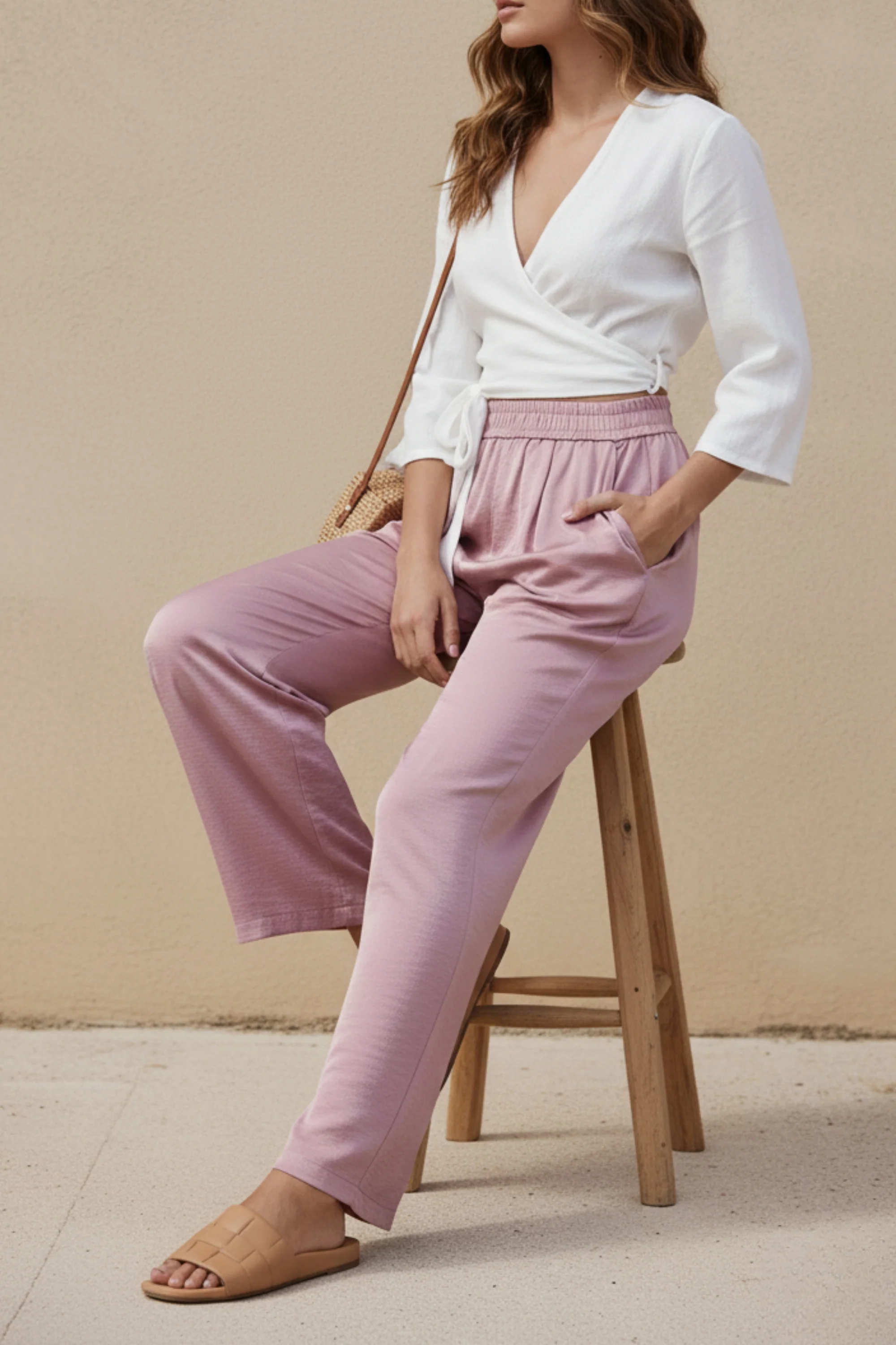 Glide Glamour wide leg Satin pants